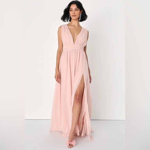 Lulus Dresses & Skirts - Lulu’s Women’s Blush Pink Heavenly Hues Blush Maxi Dress